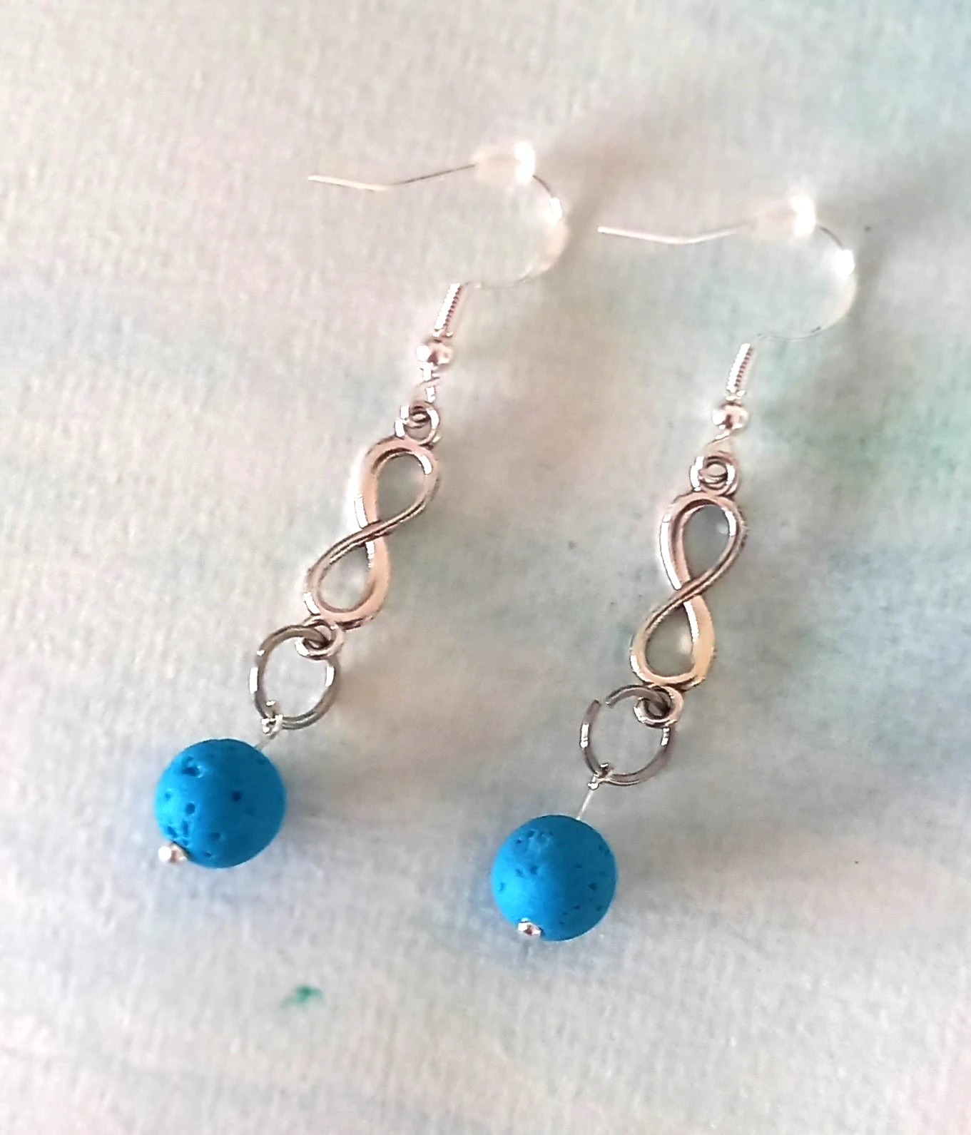Boucles Grécia em pingente infinito lavanda turquesa prata nova – photo 4